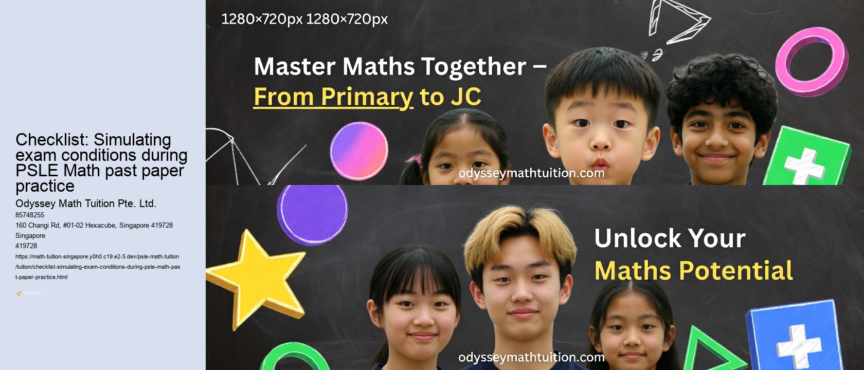 Checklist: Simulating exam conditions during PSLE Math past paper practice