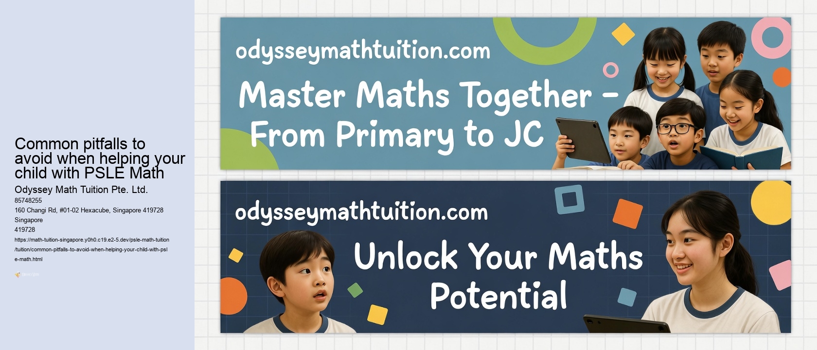 Common pitfalls to avoid when helping your child with PSLE Math