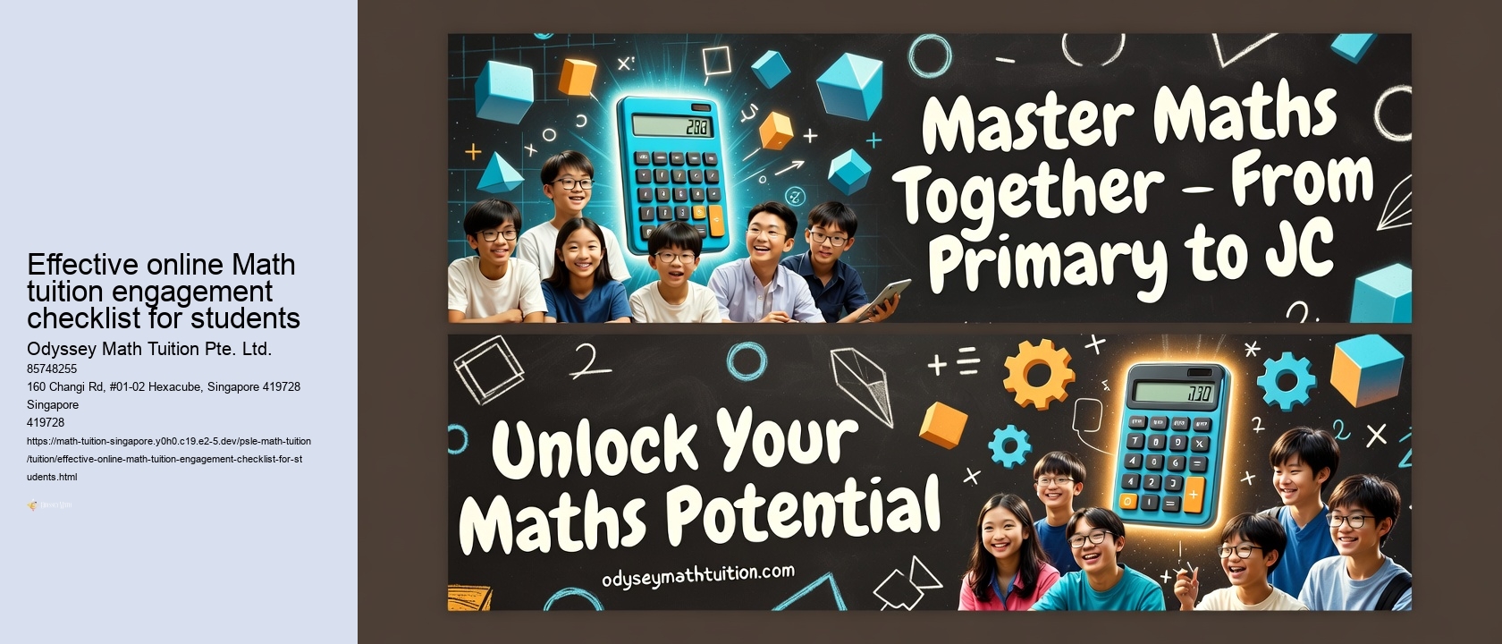 Effective online Math tuition engagement checklist for students