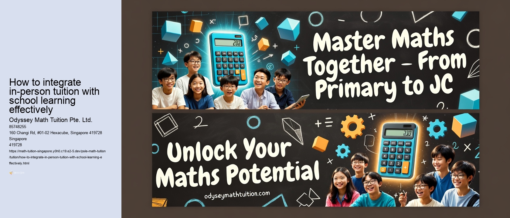 How to integrate in-person tuition with school learning effectively