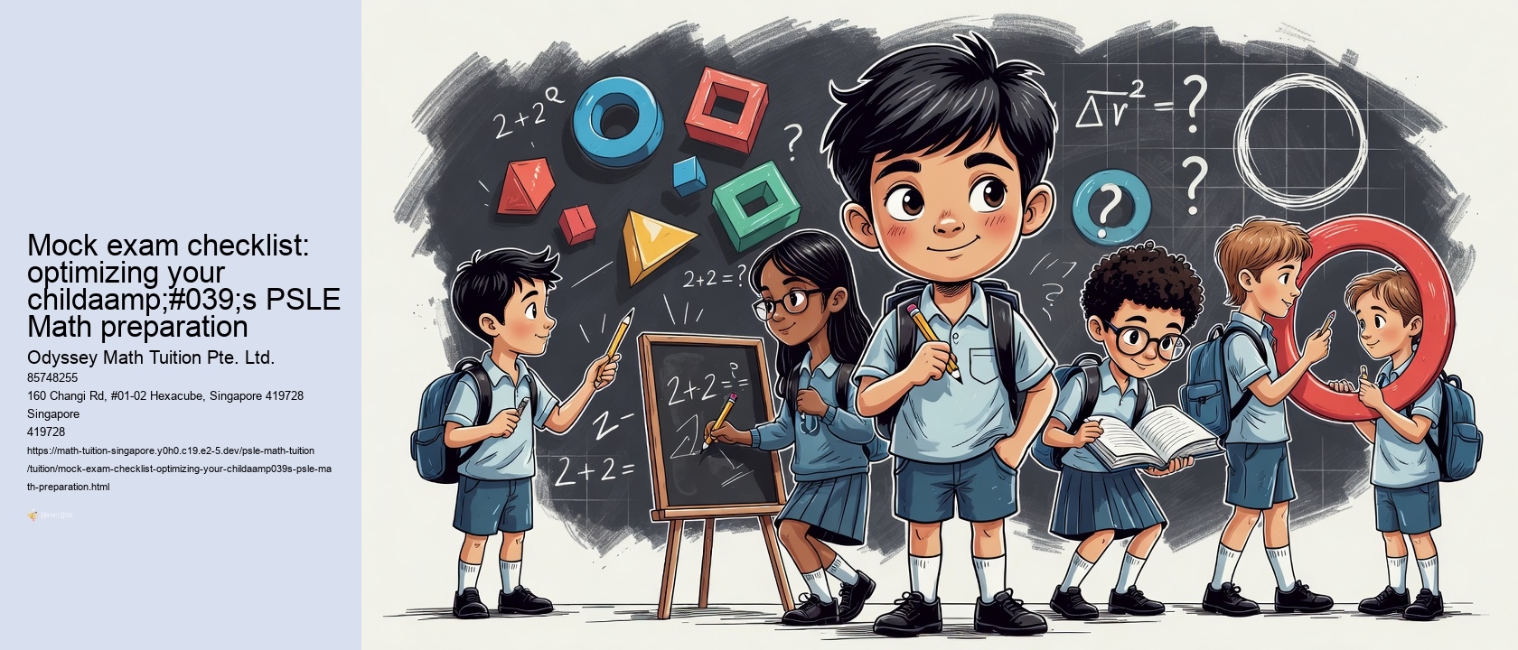 Mock exam checklist: optimizing your childaamp;#039;s PSLE Math preparation