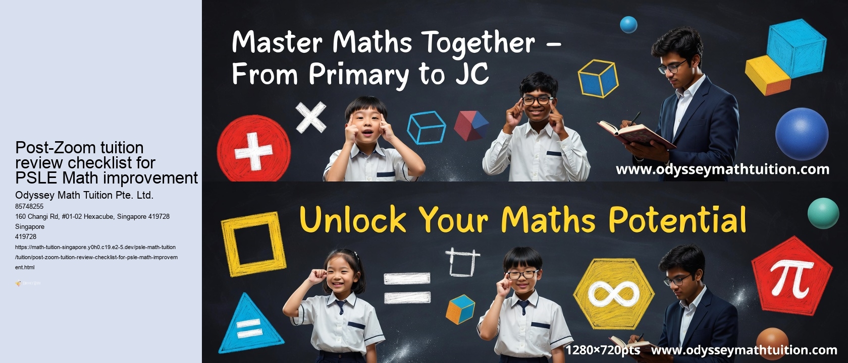 Post-Zoom tuition review checklist for PSLE Math improvement