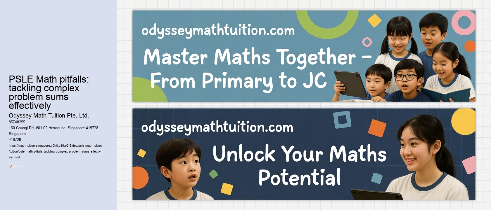 PSLE Math pitfalls: tackling complex problem sums effectively