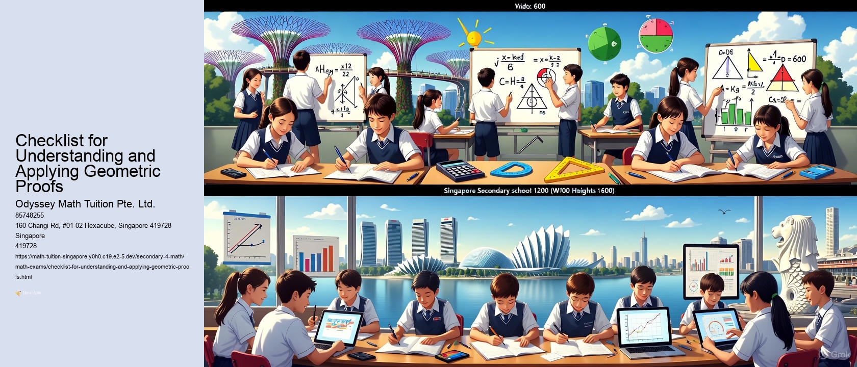 Checklist for Understanding and Applying Geometric Proofs