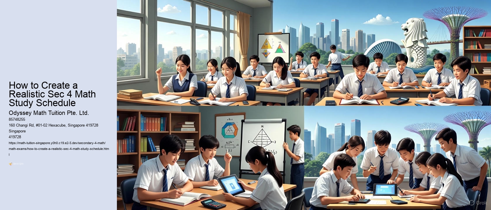 How to Create a Realistic Sec 4 Math Study Schedule