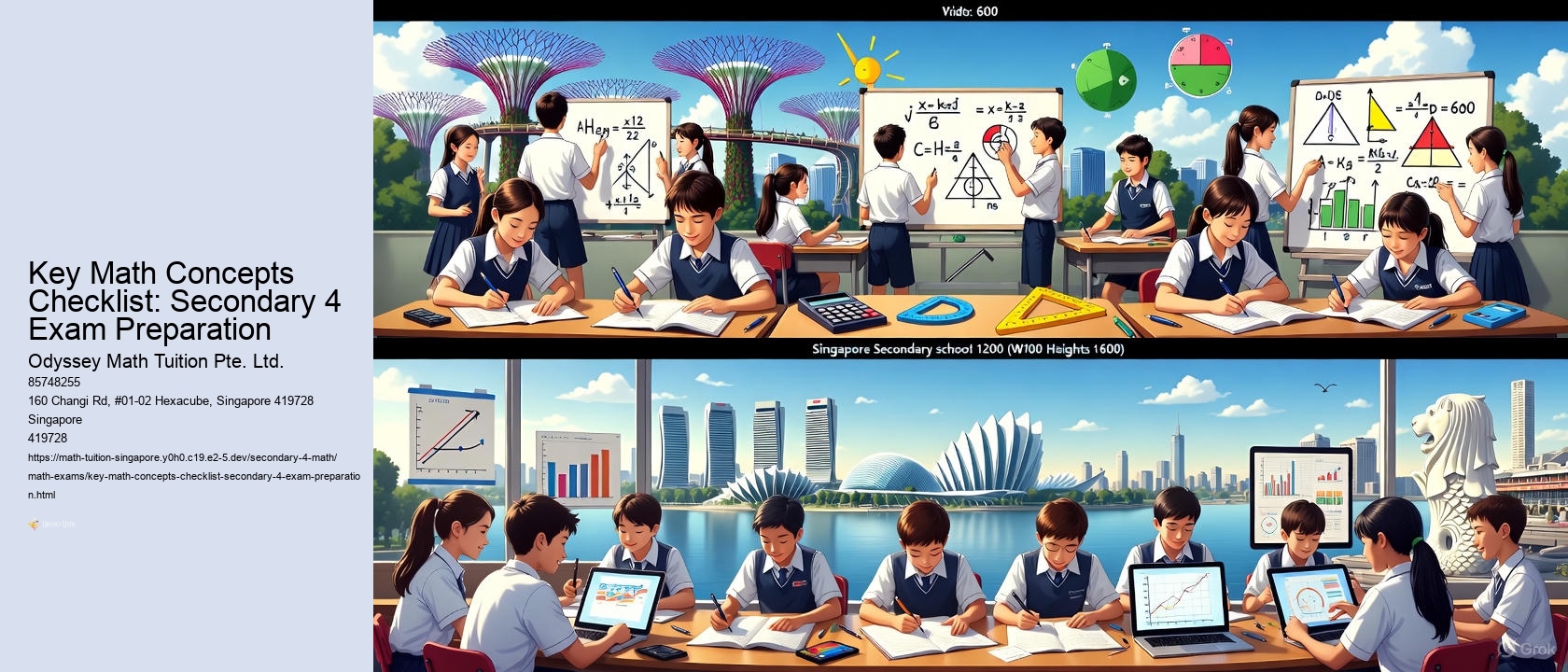 Key Math Concepts Checklist: Secondary 4 Exam Preparation