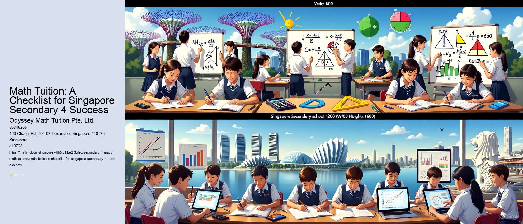 Math Tuition: A Checklist for Singapore Secondary 4 Success